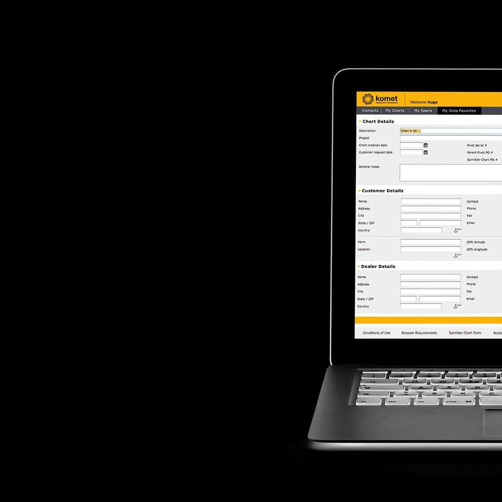 Sprinkler Irrigation Software - Komet Irrigation